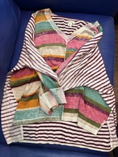 Sundance 100% Cotton Stripe V-Neck Boho Sweat...
