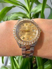 Vintage Lady Rolex Datejust Diamond Dial & Bezel 18k Gold Two Tone Ref. 6917 10