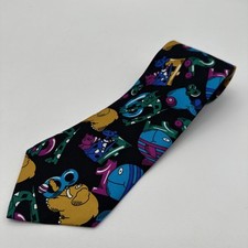 Cambridge Classics Mervyns Men Silk Necktie Animal Print USA Made Multicolor VTG