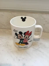 Disney Krispy Kreme Doughnuts Coffee Mug with Mickey Mouse and Minnie RARE