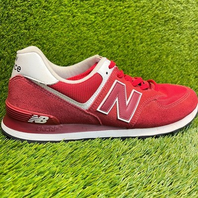 New Balance 574 Classic Mens Size 13 Red White Athletic Running Shoes Sneakers