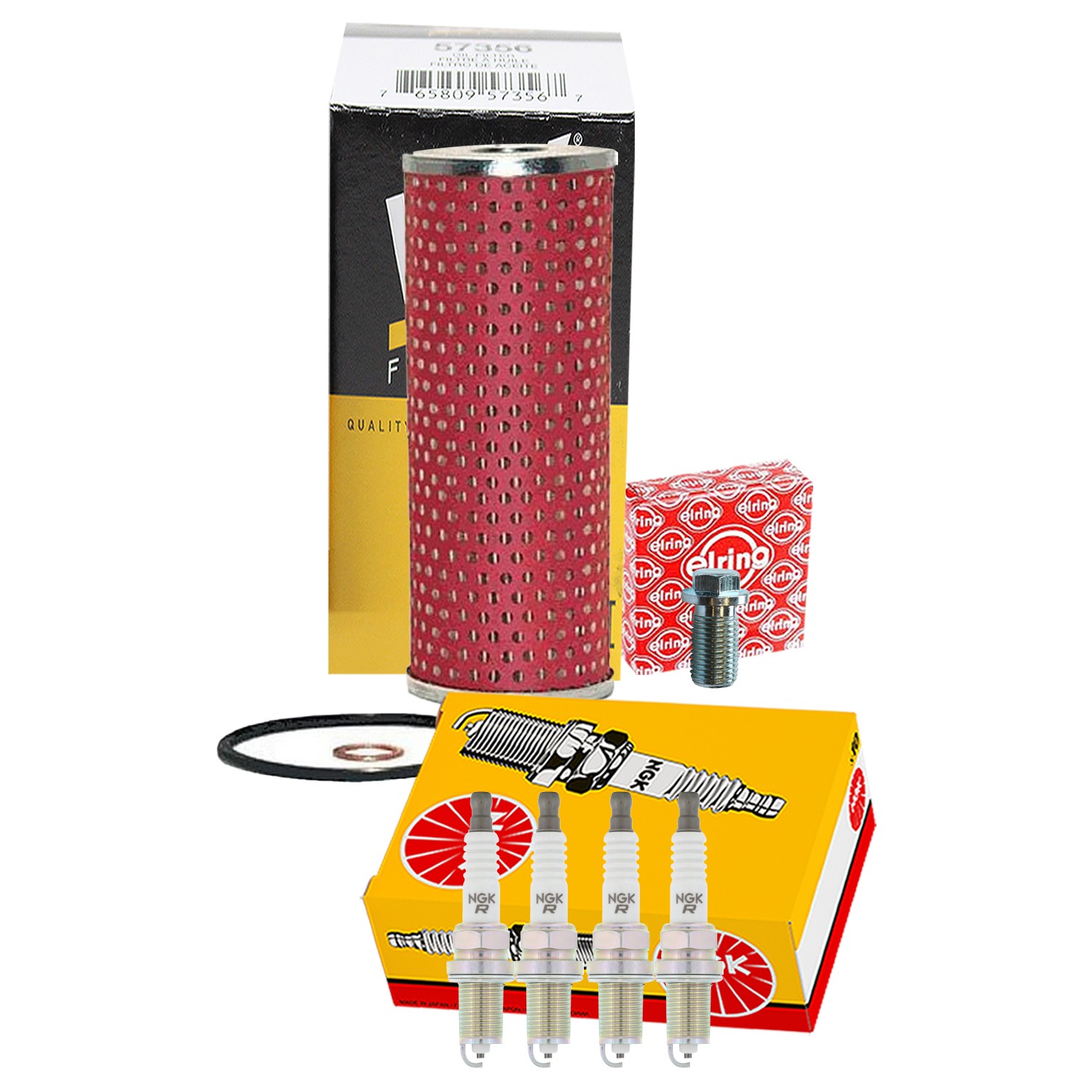 Wix Engine Oil Filter  NGK 4 V-Power Spark Plugs kit for R170 SLK230 L4 111.973