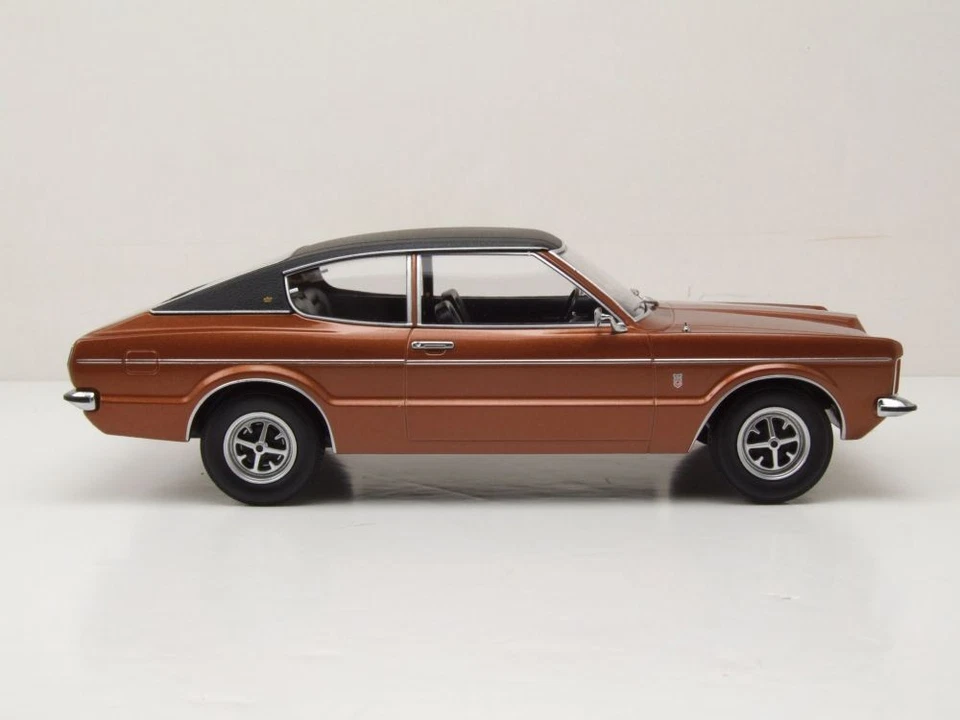 Ford Taunus GXL Coupe 1971 braun metallic matt schwarz Modellauto 1:18 KK Scale - Bild 4 von 4