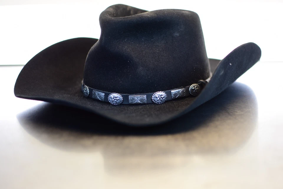 Stetson Pony Express Teague Beever Size 7-1/8 Vintage Cowboy Hat 4x - Image 2 of 4