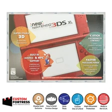 Custom Acrylic Hard Case for NEW NINTENDO 3DS XL USA RELEASE Video Game Console