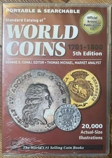 Standard Catalog of World Coins 1701-1800 5th Edition (2010) Krause CD - NEW