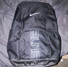 Nike Elite Black Backpack Medium Zip Adjustable Strap Padded Straps