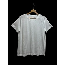 Loft Women's White Short Sleeve T-Shirt L Minimalist Casual Simple Capsule NWT