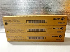 Xerox 006R01219 006R01220 Toner Lot (3) OEM NEW Sealed Black Yellow DC 240 242