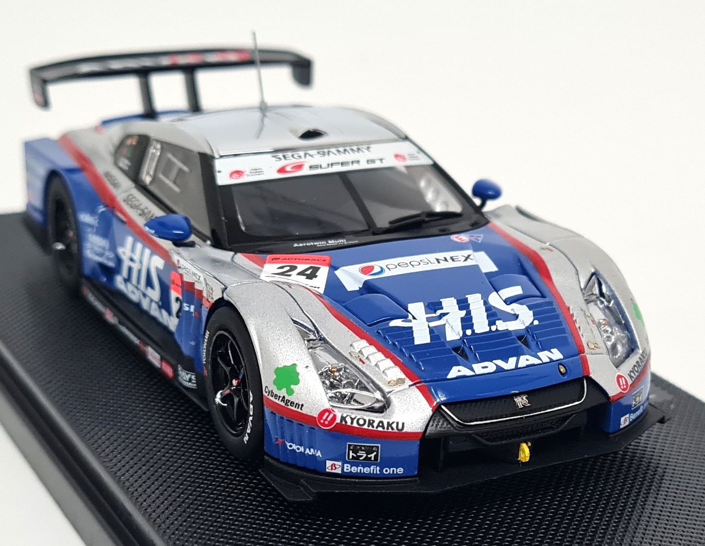 Ebbro 1/43 Nissan GT-R R35 HIS Advan Kondo Sepnag GT500 #24 Diecast Model Car