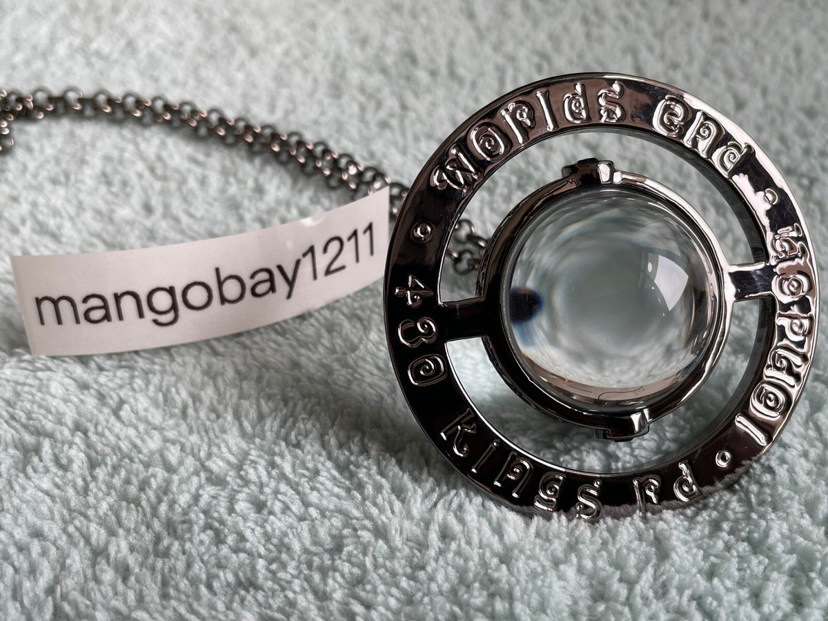 Vivienne Westwood Gunmetal Clear 3D Giant Orb Pendant