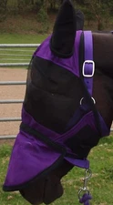Borraq Strong Soft Mesh Fly Mask for Horse Removable Nose, Equine Mask Veil