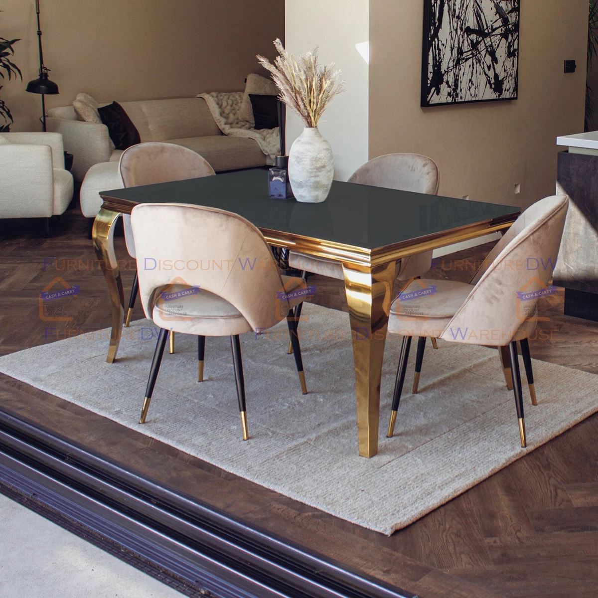 Cheap glass on sale table and chairs
