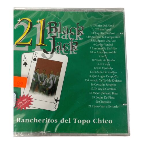 Los Rancheritos Del Topo Chico: 21 Black Jack (CD, 1996, EMI) Latin, Sealed - Foto 5 di 5