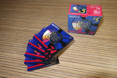5 x Sony MDW 74 in Folie wie ES Format (+K) MD Minidisc