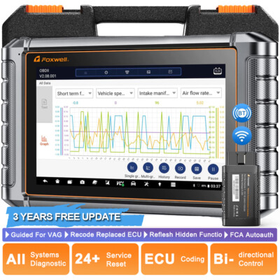 FOXWELL NT909 All System Bidirectional Car OBD2 Diagnostic Tool Key ECU Coding