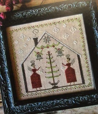 PATTERN Angels Christmas Tree Tannenbaum Cross Stitch Sampler NEW Pineberry Lane