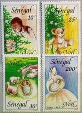 SENEGAL 1989 1055-58 853-56 Christmas Xmas Religion Mary & Child MNH