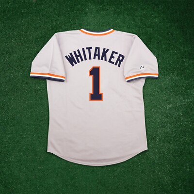【送料無料❗️激レアデッドタグ付❗️】80s〜ニーム・オリンピック ユニフォーム L Lou Whitaker 1984 Detroit Tigers Cooperstown Grey Road Throwback