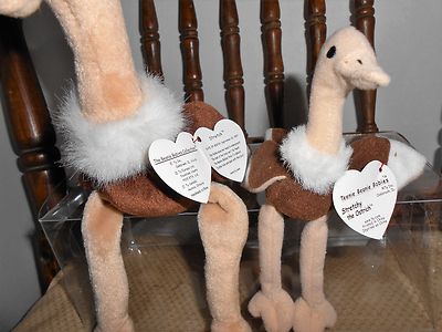 TY BEANIE BABY STRETCH AND STRETCHY THE OSTRICH
