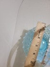 Fenton Blue White Opalescent Hobnail French Small Basket 6" Ruffled Low Profile — photo 10