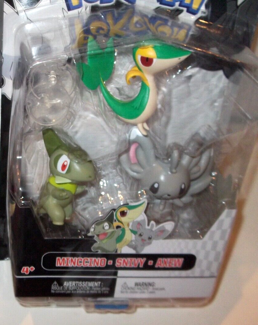 3 figures ✰ 2011 TOMY Pokemon 3-Pack SNIVY, ZORUA & PIDOVE SEALED