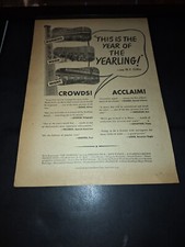 The Yearling Rare Original 1947 Promo Poster Ad Framed!