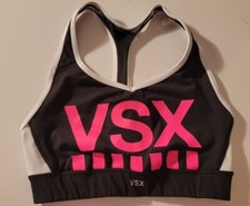 Victoria's Secret VSX sport Women's Sports Bra pink black Workout X-Small