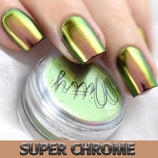 Polvo para arte en uñas cromado espejo duocromo - SUPER CROMO ámbar de Mitty