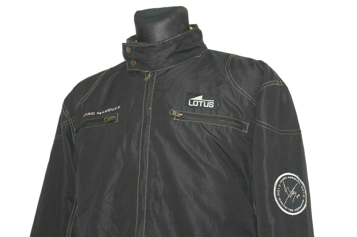 LOTUS Marc Marquez MotoGp 2012 Mens Motorbike Racing Black Jacket Size XL