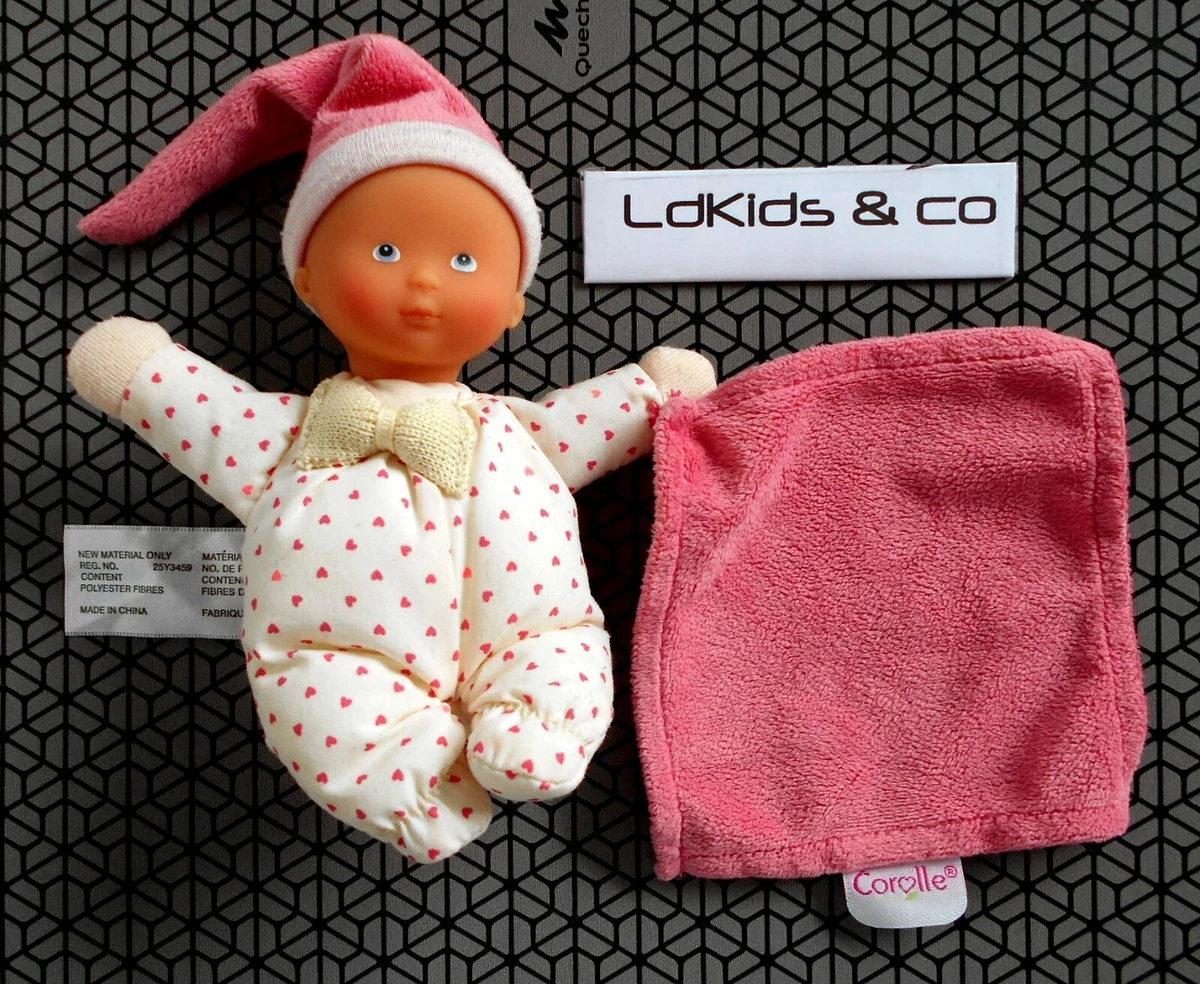 POUPON DOUDOU COROLLE LES MINIS Minir ve Petits Coeurs Rose BABI