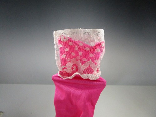 Vintage 1983 Barbie Fantasy Fashion Romantic Hot Pink Sheath Lace Dress #4812 - Picture 2 of 7