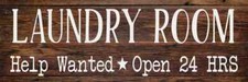 Laundry Room Help Wanted Rustic Looking Wood Sign Wall D cor Gift B3-06180028003