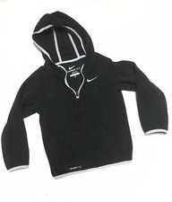Nike Therma-Fit Fleece 1/2 Zip Fleece Hoodie Pullover Kid  s Size 6 Black