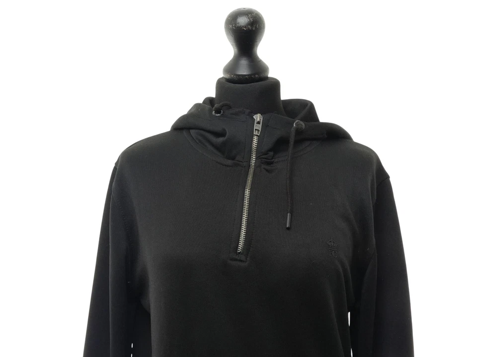 French Connection Damen Hoodie Pullover S schwarz Kapuze mit Baumwolle - Bild 2 von 4