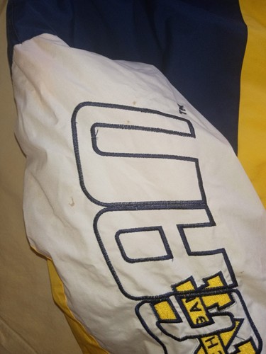 VINTAGE Michigan Wolverines Jacket Mens Extra Large Turbo Sports XL Hooded, 90's - Picture 5 of 20