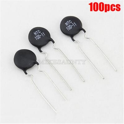 100Pcs Ntc Thermistor 10D-11 10 Ohm B 2800K 3A 5% Temperature Sensor New Ic uu