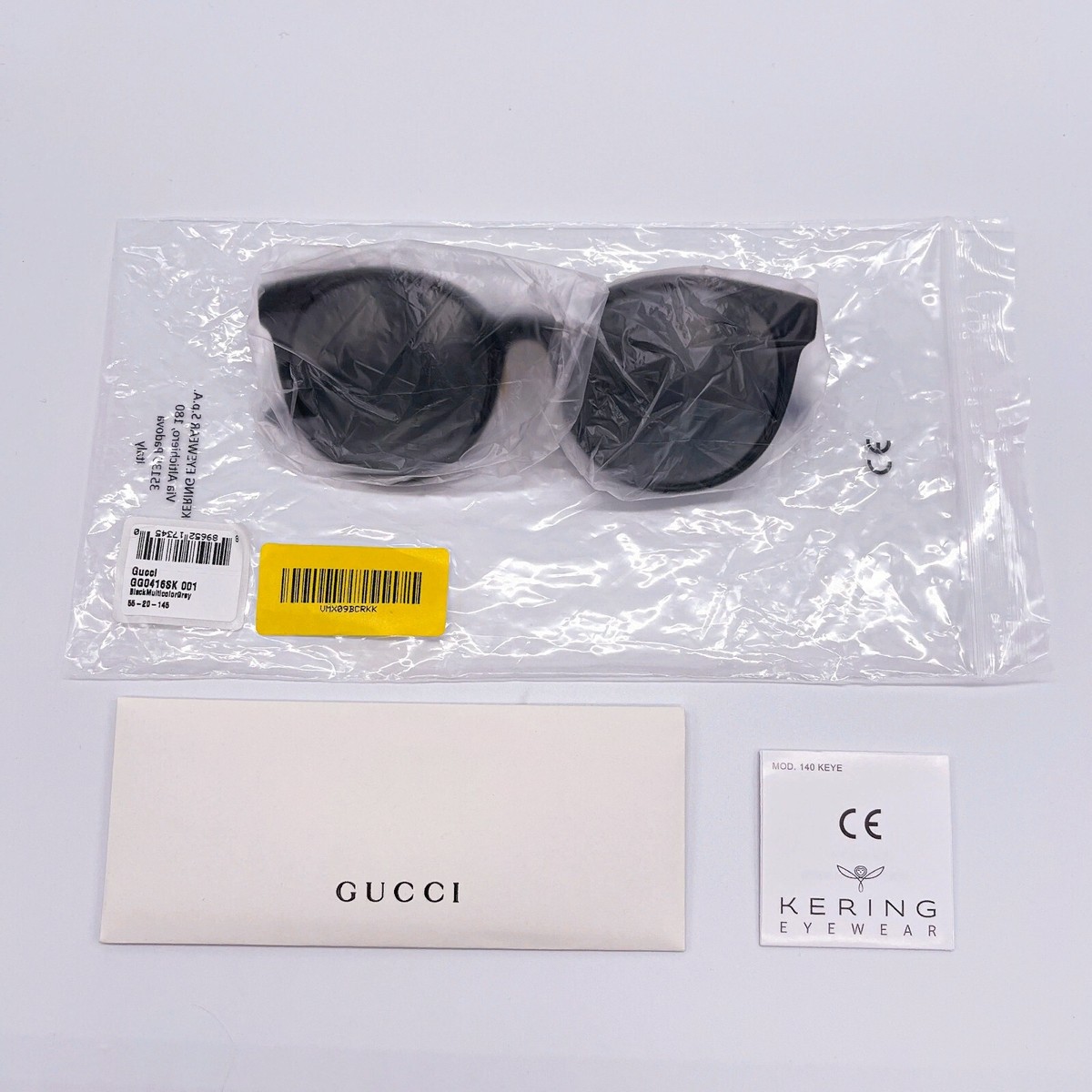 NEW GUCCI GG0416SK 001 BLACK ROUND FRAME WOMEN’S SUNGLASSES GUCCI FULL PACKAGE Gucci GG0416SK Round Black Sunglasses – L X R Y main image 3