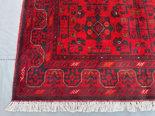 4x7 Afghan Turkmen Khal Mohammadi Bukhara Rug | Ethnic Oriental Style Wool Rug - Picture 4 of 14