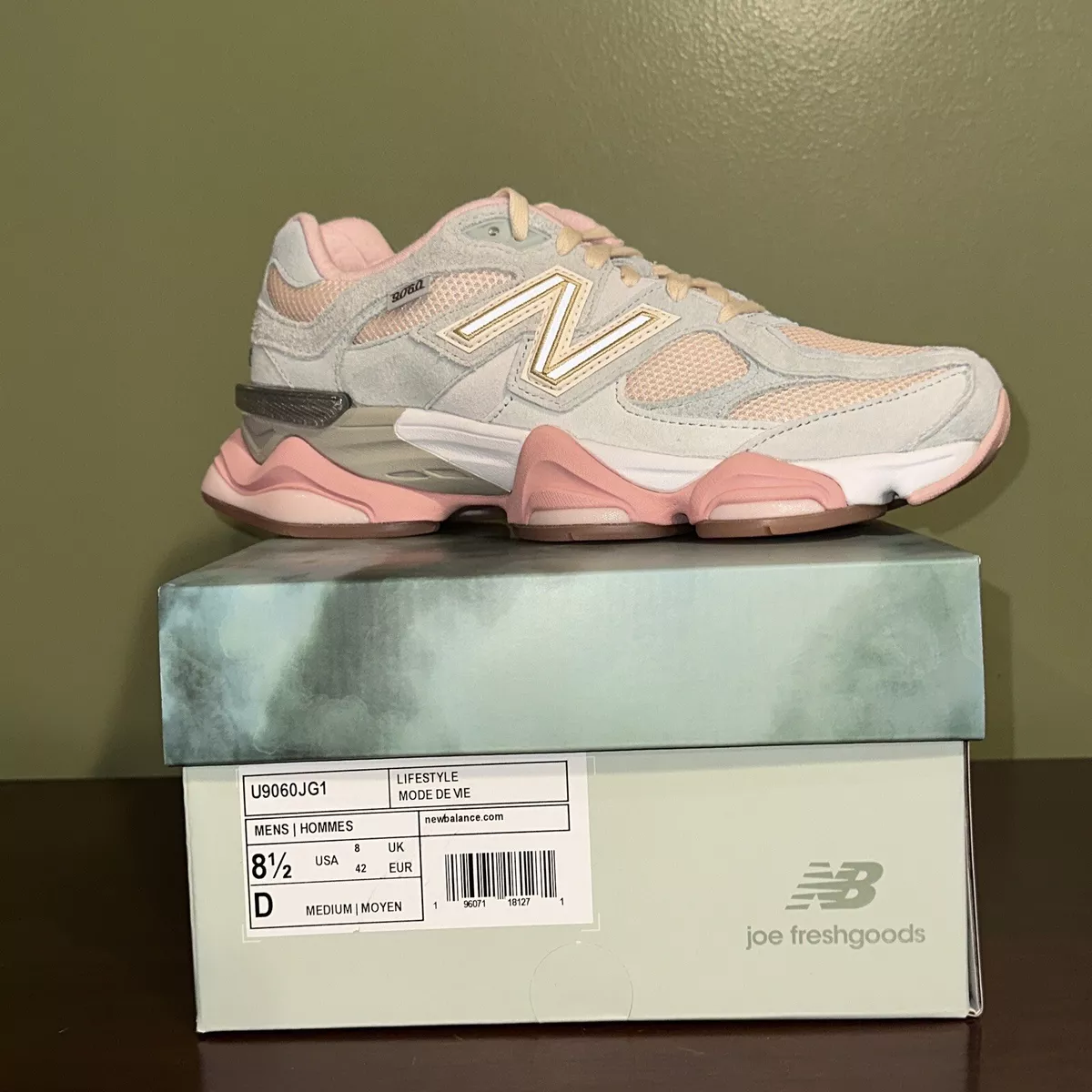 New Balance 9060 Low Top Light Blue/Pink JoeFreshgoods Inside Voices - Size  8.5