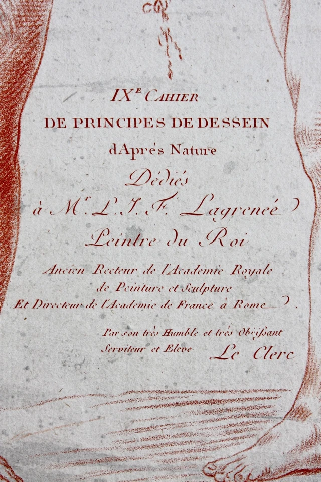 Kupferstich aus P.T. Le Clerc "Cahier de Principes De Dessein d'Après la Nature" - Bild 3 von 4