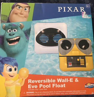 Disney Pixar Wall-E & Eve reversible pool float NEW SwimWays (b1)