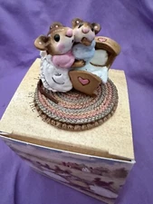 Wee Forest Folk M-69 Beddy-Bye Mousey (Pink Mom/Blue Baby)