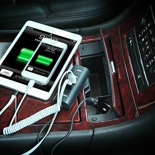 Cargador de coche USB de 5 puertos estación de alimentación múltiple para tablet Apple Samsung LG PSP Foto 2 de 4