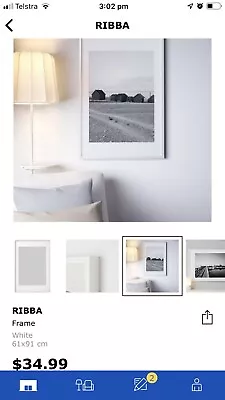 As New X 2 Ikea White Ribba Frame Size 61 X 91 Picture Frames