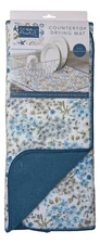 BLUE ESCAPE Microfiber Countertop Dish Drying Mat, Machine Washable by Kay Dee