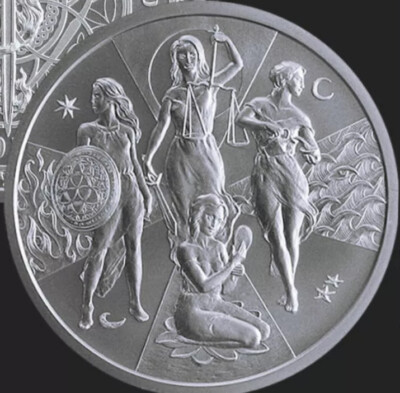 #ad #ad 1 oz silver Esoteric Virtues BU .999 Pure COA Silver Shield Yoga Lotus Yoga Girl $129.99