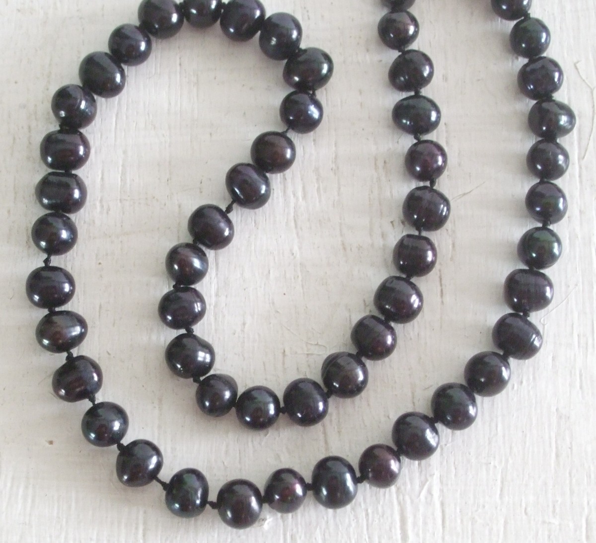 Collier De Perles De Mer (South Sea) Argenté 8mm - Neuf Avec Pochette Soie