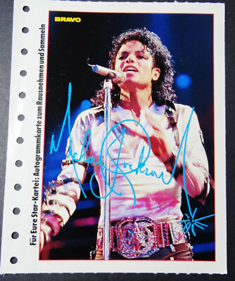 Werbe-Aufkleber Bravo Autogrammkarte Michael Jackson Star Stickers 1988