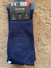 UA Under Armour Over the Calf OTC Soccer Socks Navy White Large